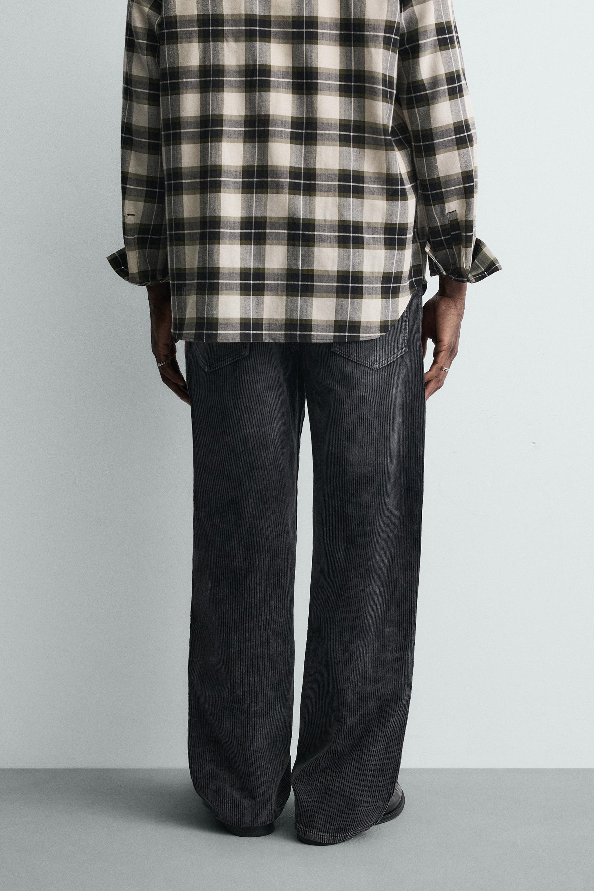 BAGGY FIT CORDUROY PANTS WITH TWISTED SEAMS